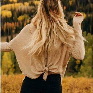 Jojo Oversized Waffle Knit Sweater